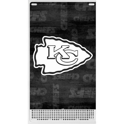 NFL Kansas City Chiefs Black & White Xbox Series S Console Skin